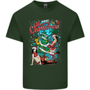 Sexy Merry Christmas Funny Christmas Mens Cotton T-Shirt Tee Top Forest Green