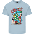 Sexy Merry Christmas Funny Christmas Mens Cotton T-Shirt Tee Top Light Blue