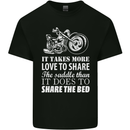 Share the Saddle Motorcycle Motorbike Biker Mens Cotton T-Shirt Tee Top Black