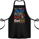 She Calls Me Aunt Autistic Autism Aunty ASD Cotton Apron 100% Organic Black