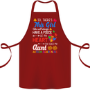 She Calls Me Aunt Autistic Autism Aunty ASD Cotton Apron 100% Organic Maroon