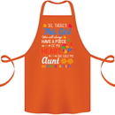 She Calls Me Aunt Autistic Autism Aunty ASD Cotton Apron 100% Organic Orange