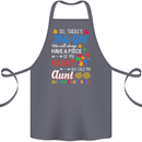 She Calls Me Aunt Autistic Autism Aunty ASD Cotton Apron 100% Organic Steel