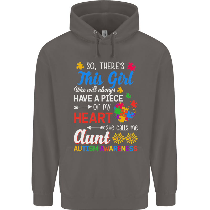 She Calls Me Aunt Autistic Autism Aunty ASD Mens 80% Cotton Hoodie Charcoal