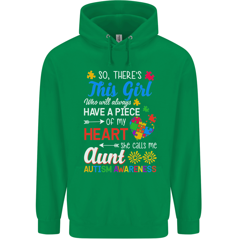She Calls Me Aunt Autistic Autism Aunty ASD Mens 80% Cotton Hoodie Irish Green