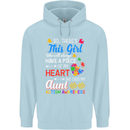 She Calls Me Aunt Autistic Autism Aunty ASD Mens 80% Cotton Hoodie Light Blue