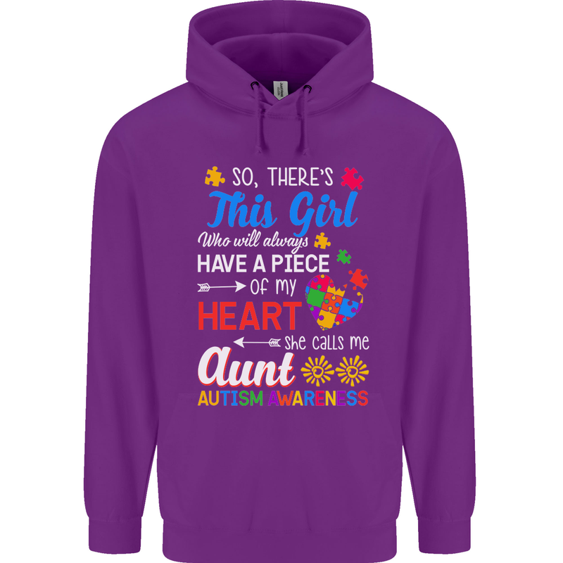 She Calls Me Aunt Autistic Autism Aunty ASD Mens 80% Cotton Hoodie Purple