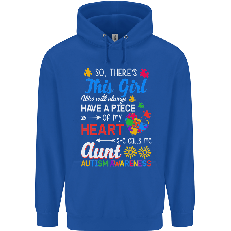 She Calls Me Aunt Autistic Autism Aunty ASD Mens 80% Cotton Hoodie Royal Blue