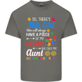 She Calls Me Aunt Autistic Autism Aunty ASD Mens Cotton T-Shirt Tee Top Charcoal