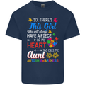 She Calls Me Aunt Autistic Autism Aunty ASD Mens Cotton T-Shirt Tee Top Navy Blue