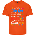 She Calls Me Aunt Autistic Autism Aunty ASD Mens Cotton T-Shirt Tee Top Orange