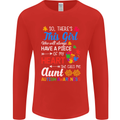 She Calls Me Aunt Autistic Autism Aunty ASD Mens Long Sleeve T-Shirt Red