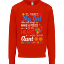 She Calls Me Aunt Autistic Autism Aunty ASD Mens Sweatshirt Jumper Bright Red