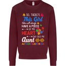 She Calls Me Aunt Autistic Autism Aunty ASD Mens Sweatshirt Jumper Maroon
