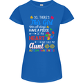 She Calls Me Aunt Autistic Autism Aunty ASD Womens Petite Cut T-Shirt Royal Blue