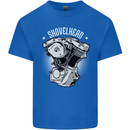 Shovelhead Motorcycle Engine Biker Mens Cotton T-Shirt Tee Top Royal Blue