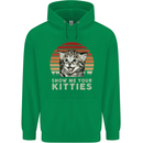 Show Me Your Kitties Funny Cat Kitten Childrens Kids Hoodie Irish Green