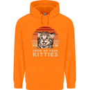Show Me Your Kitties Funny Cat Kitten Childrens Kids Hoodie Orange