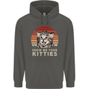Show Me Your Kitties Funny Cat Kitten Childrens Kids Hoodie Storm Grey