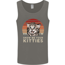 Show Me Your Kitties Funny Cat Kitten Mens Vest Tank Top Charcoal