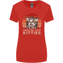 Show Me Your Kitties Funny Cat Kitten Womens Wider Cut T-Shirt Red