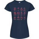 Signs of the Chinese Zodiac Shengxiao Womens Petite Cut T-Shirt Navy Blue