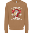 Single and Ready to Jingle Christmas Funny Mens Sweatshirt Jumper Caramel Latte