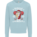 Single and Ready to Jingle Christmas Funny Mens Sweatshirt Jumper Light Blue