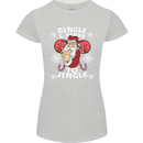 Single and Ready to Jingle Christmas Funny Womens Petite Cut T-Shirt Sports Grey