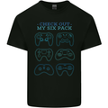 Six Pack Controller Funny Gaming Gamer Mens Cotton T-Shirt Tee Top Black