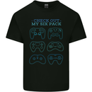Six Pack Controller Funny Gaming Gamer Mens Cotton T-Shirt Tee Top Black