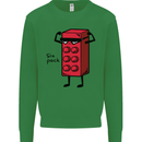 Six Pack Funny Gym Training Top Fat Obese Mens Sweatshirt Jumper Irish Green