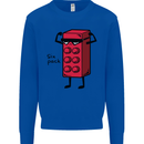 Six Pack Funny Gym Training Top Fat Obese Mens Sweatshirt Jumper Royal Blue