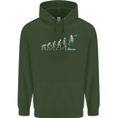 Skateboard Evloution Skateboarding Childrens Kids Hoodie Forest Green