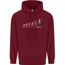 Skateboard Evloution Skateboarding Childrens Kids Hoodie Maroon
