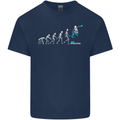 Skateboard Evloution Skateboarding Mens Cotton T-Shirt Tee Top Navy Blue