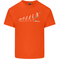 Skateboard Evloution Skateboarding Mens Cotton T-Shirt Tee Top Orange