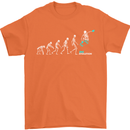 Skateboard Evloution Skateboarding Mens T-Shirt Cotton Gildan Orange