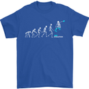 Skateboard Evloution Skateboarding Mens T-Shirt Cotton Gildan Royal Blue