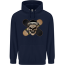 Skateboard Skull Skateboarding Childrens Kids Hoodie Navy Blue