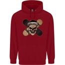 Skateboard Skull Skateboarding Childrens Kids Hoodie Red