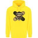 Skateboard Skull Skateboarding Childrens Kids Hoodie Yellow