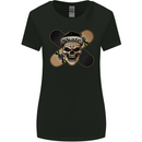 Skateboard Skull Skateboarding Womens Wider Cut T-Shirt Black