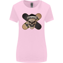 Skateboard Skull Skateboarding Womens Wider Cut T-Shirt Light Pink