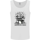 Skeleton Drummer Be Crazy Drumming Drum Mens Vest Tank Top White
