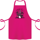 Skeleton Drummer Drumming Drum Skull Funny Cotton Apron 100% Organic Pink