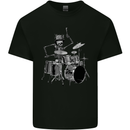 Skeleton Drummer Kids T-Shirt Childrens Black