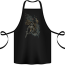 Skeleton Guitar Flying an Eagle Guitarist Cotton Apron 100% Organic Black