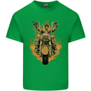 Skeleton Motorcycle Rider Mens Cotton T-Shirt Tee Top Irish Green