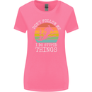 Skiing Don't Follow Me Ski Skier Funny Womens Wider Cut T-Shirt Azalea